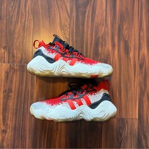 adidas Kids Sneakers in Red, Black, and White